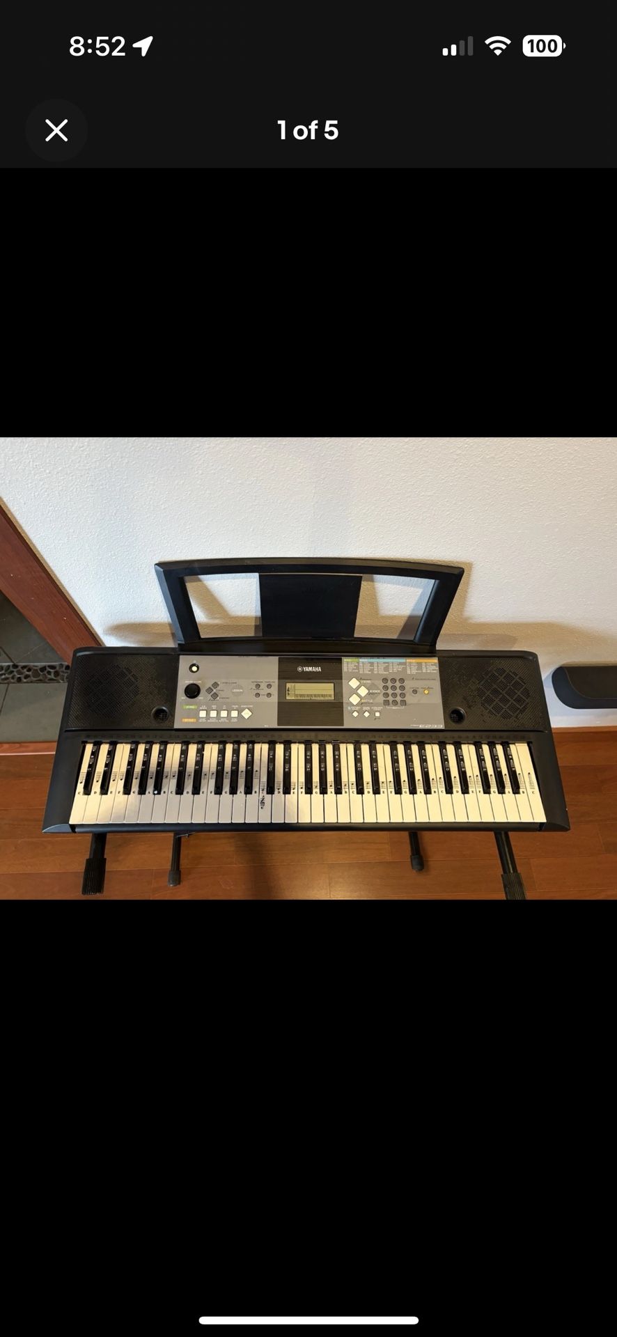 Yamaha PSR-E233: 61 Key Touch Sensitive Portable Electronic Keyboard w/ Extras