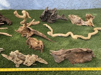 Assortment of Natural Driftwood Aquarium Tank/Hardscape/Succulent arrangement