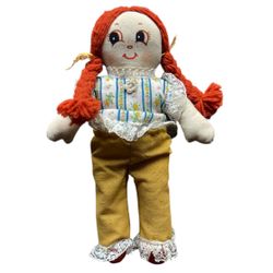 Vintage 70s Handmade Rag Doll Raggedy Ann 