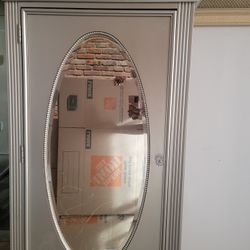 armoire silver-like gray