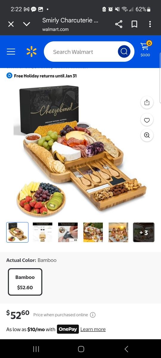 Charcuterie Board Set SMIRLY $52 Value
