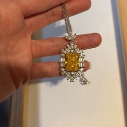 Vintage Cluster Drop Necklace 