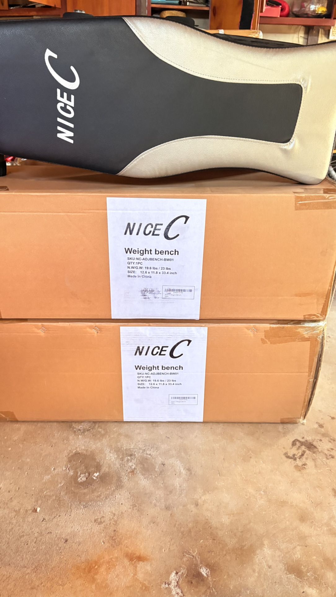 I’m Selling Adjustable Foldable Weight Bench With Resistant Band New In Boxes For Home Gym ($80)
