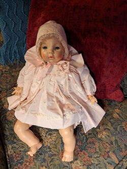 Vintage Boxed 1966 18" Madame Alexander Doll #5845, pink dress with jacket & hat