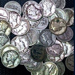 MERCURY DIME ROLLS