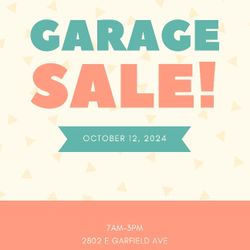 GIANT GARAGE SALE SATURDAY 10/12 IN ORANGE!!