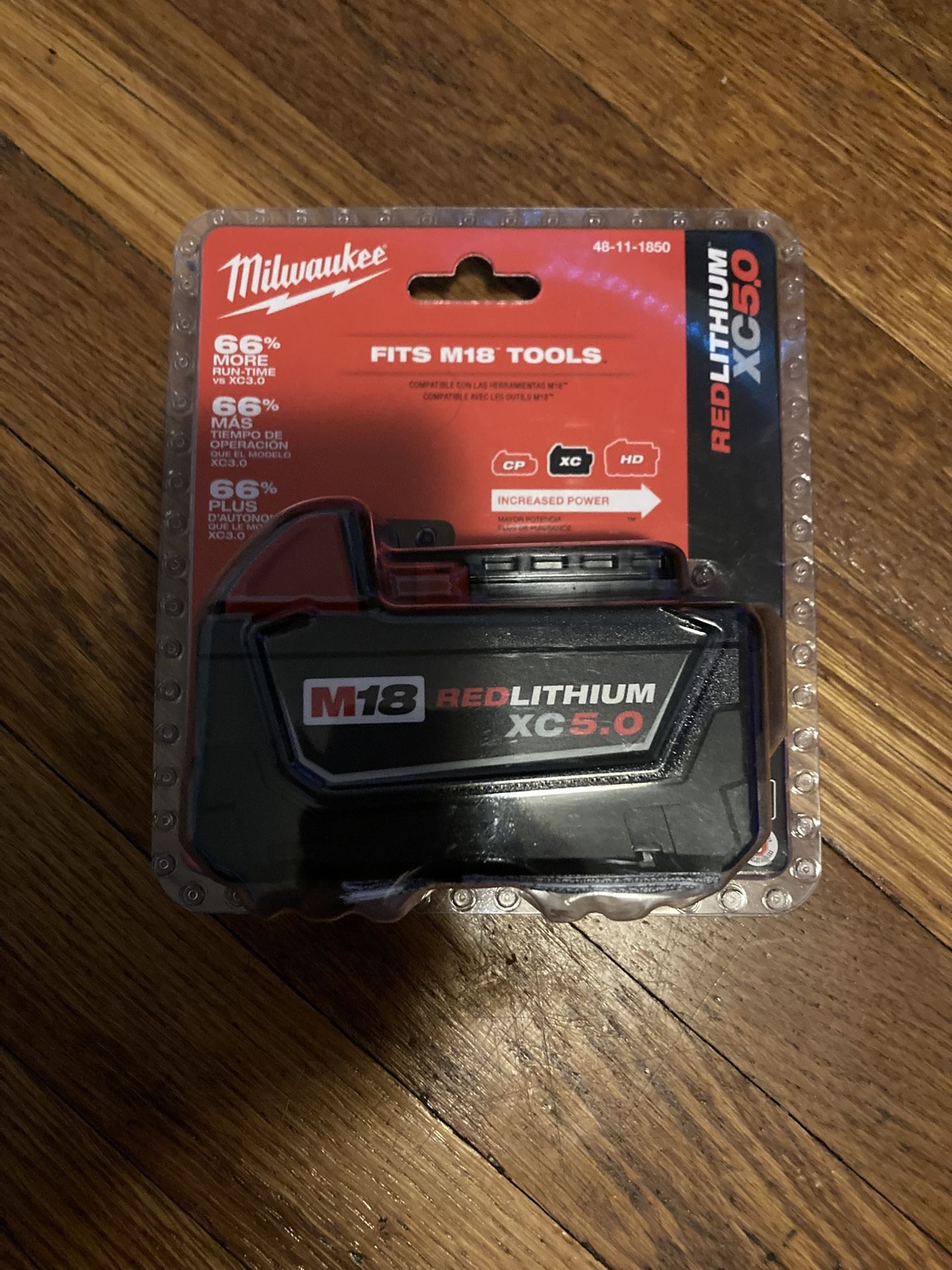 BRAND NEW Milwaukee M18 Red Lithium XC 5.0 Battery NEVER OPENED