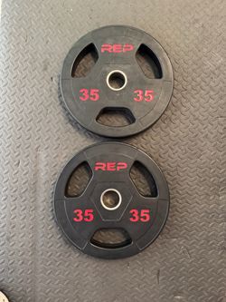 REP 35lb Rubber Plates Pair
