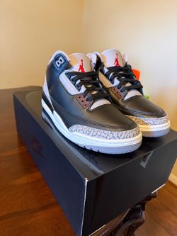 JORDAN 3 BLACK CEMENT SZ 8 NEW DS