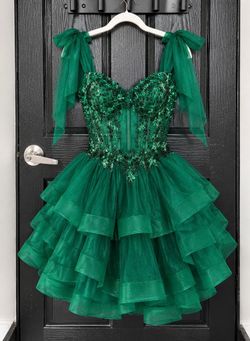 Emerald Green Beaded Homecoming Dress Size 4 NEW