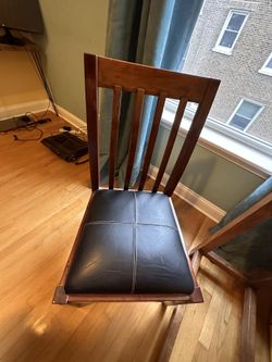 Cassona Home Leather Seat Wooden chair