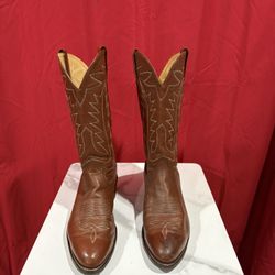 1988 Brown Leather Cowboy Boots Wester Vibes 