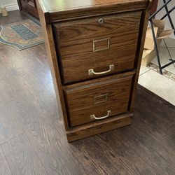 2 Drawer Wood File Cabinet