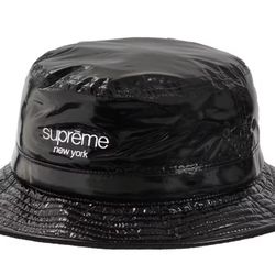 Brand New Black Supreme Nylon Shiny Crusher Hat