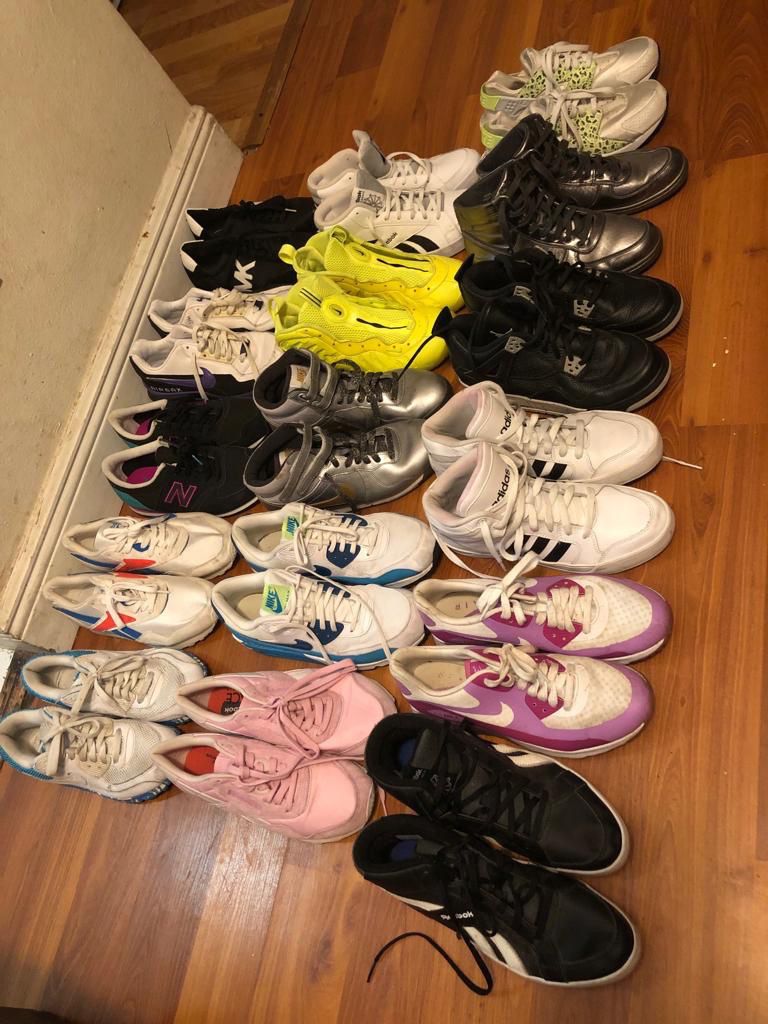 60 plus pair of shoes mostly adult
