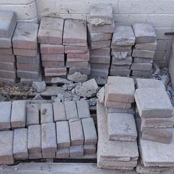 Paver and cinder blocks.