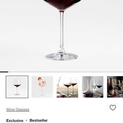 Crate & Barrel Hip Red Wine Glasses & Swoon Decanter Set (12 Glasses, 1 Decanter)