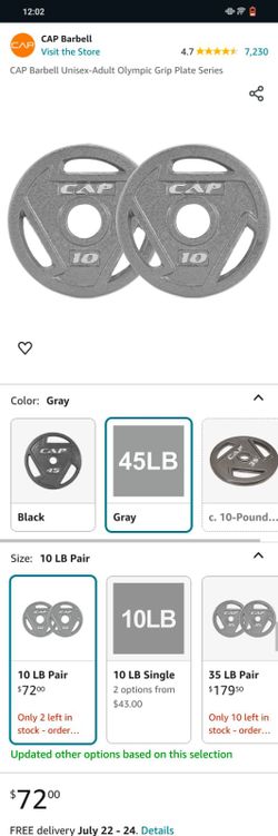 Cap Barbell Weight 10lb Set Of 2 For 45$