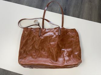 Brown Genuine Leather Tote Bag – Large Everyday Carry