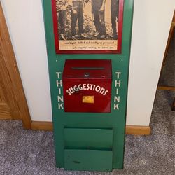 Antique  Suggestion Box Wall Hanger (metal) 