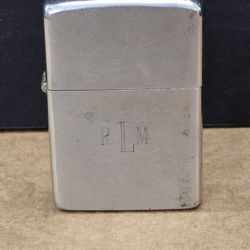 Vintage 1969 ZIPPO Lighter Monogrammed- RLM - FIRM PRICE
