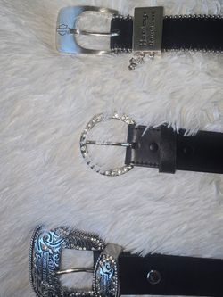 New Harley Davidson Leather Belts and Buckles