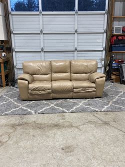 Genuine Leather 3-Seater Electric Recliner Sofa – Great Condition