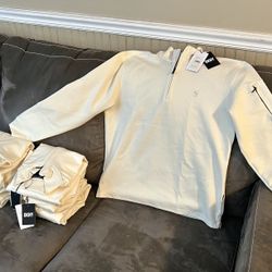 DKNY Lot Of 9 Pullover Sweatshirt LARGE Ivory NEW WITH TAGS