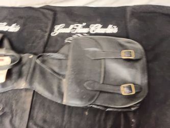 Vintage leather saddlebags