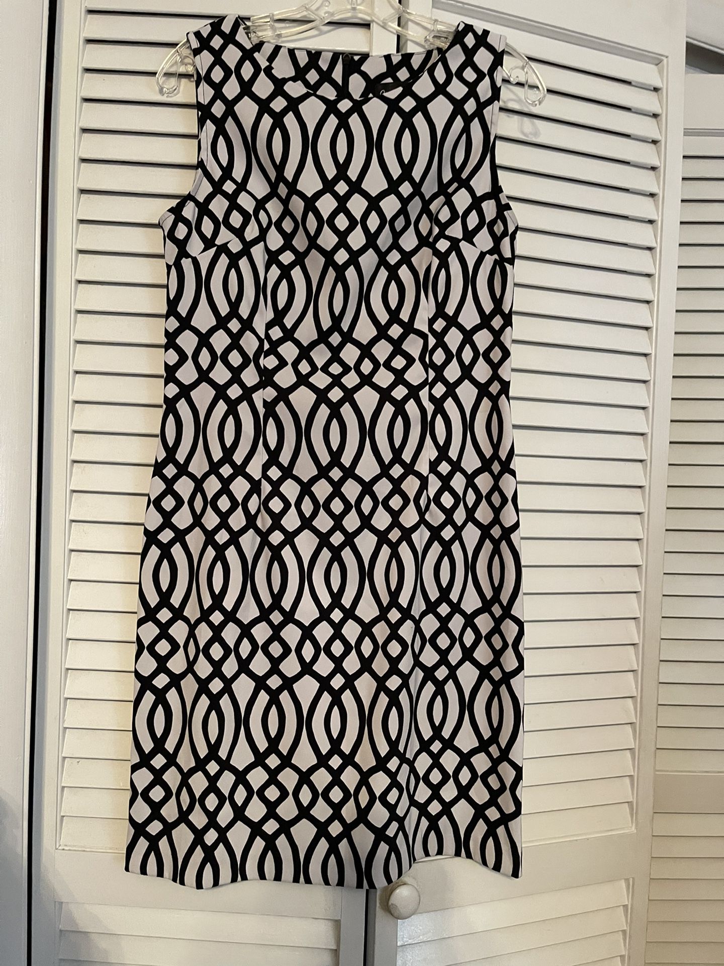 Connected Size 10 Black&White Print Dress
