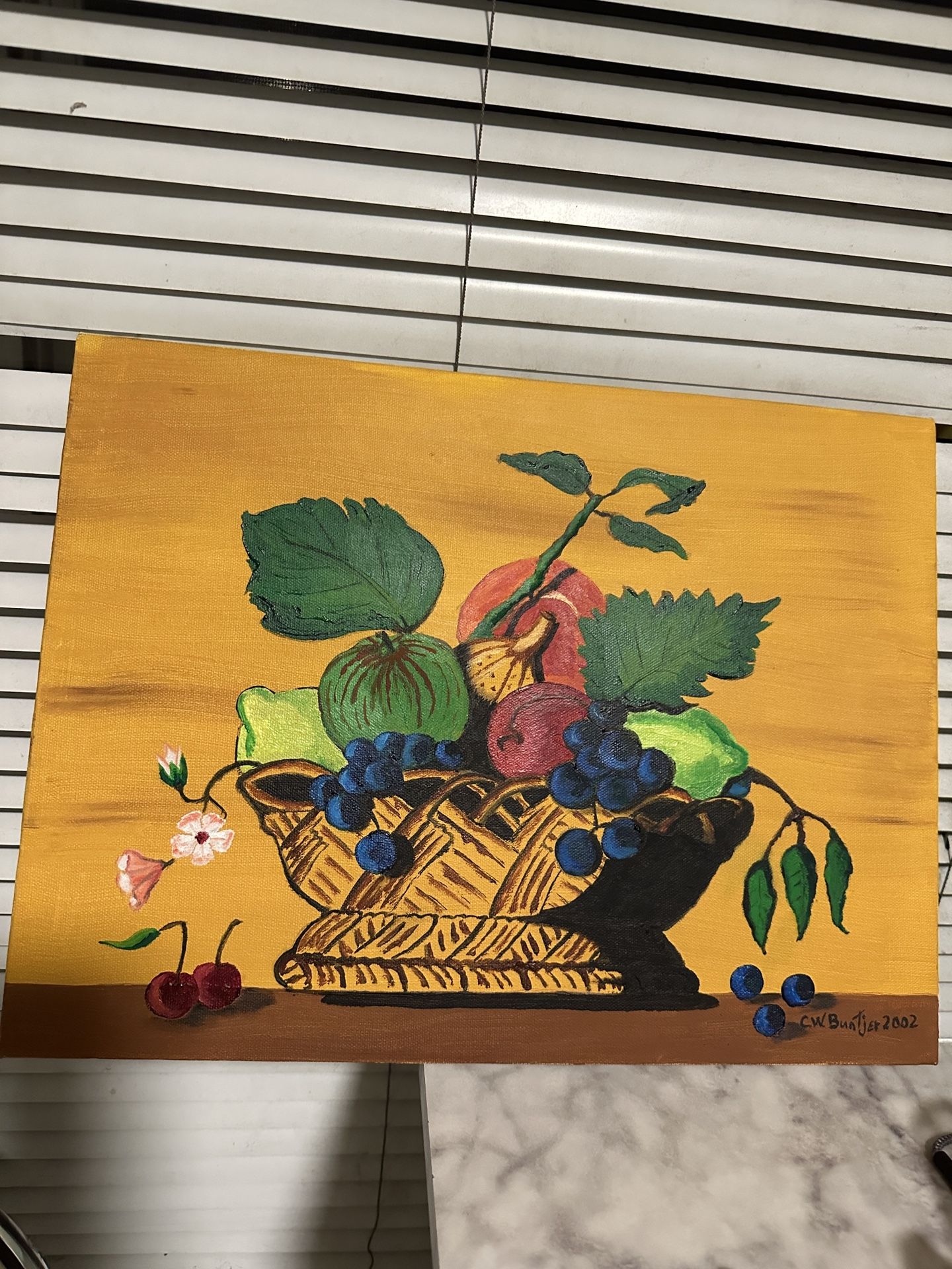 Fruit Basket Painting 15.5”x12”