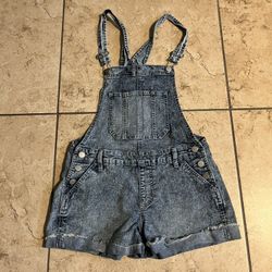Girls Jeans Short Overalls, Size Small 3-5. Excellent Condition 