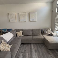  Sectional Sofa – Seats 6 Modular + Ottoman