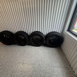 Matte black 20 Inch Rims And Tires