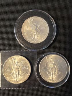 Silver Mexico Libertad 1 oz silver 1983, 1982, 1993