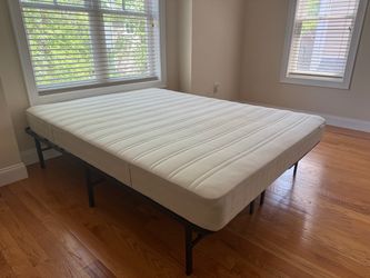 IKEA HASVÅG Mattress + Metal Platform Bed Frame