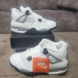 Air Jordan 4 Retro  OG Size 7y Summit White/Fire Red