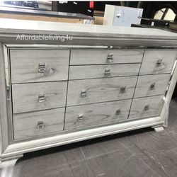 Grey Dresser W/ Mirror Trim Brand New In Box 