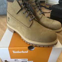 Timberland Men's Classic 6" Work Boot Size Mens 10.5 Olive Nubuck Dark Brown NEW IN BOX $198 MSRP