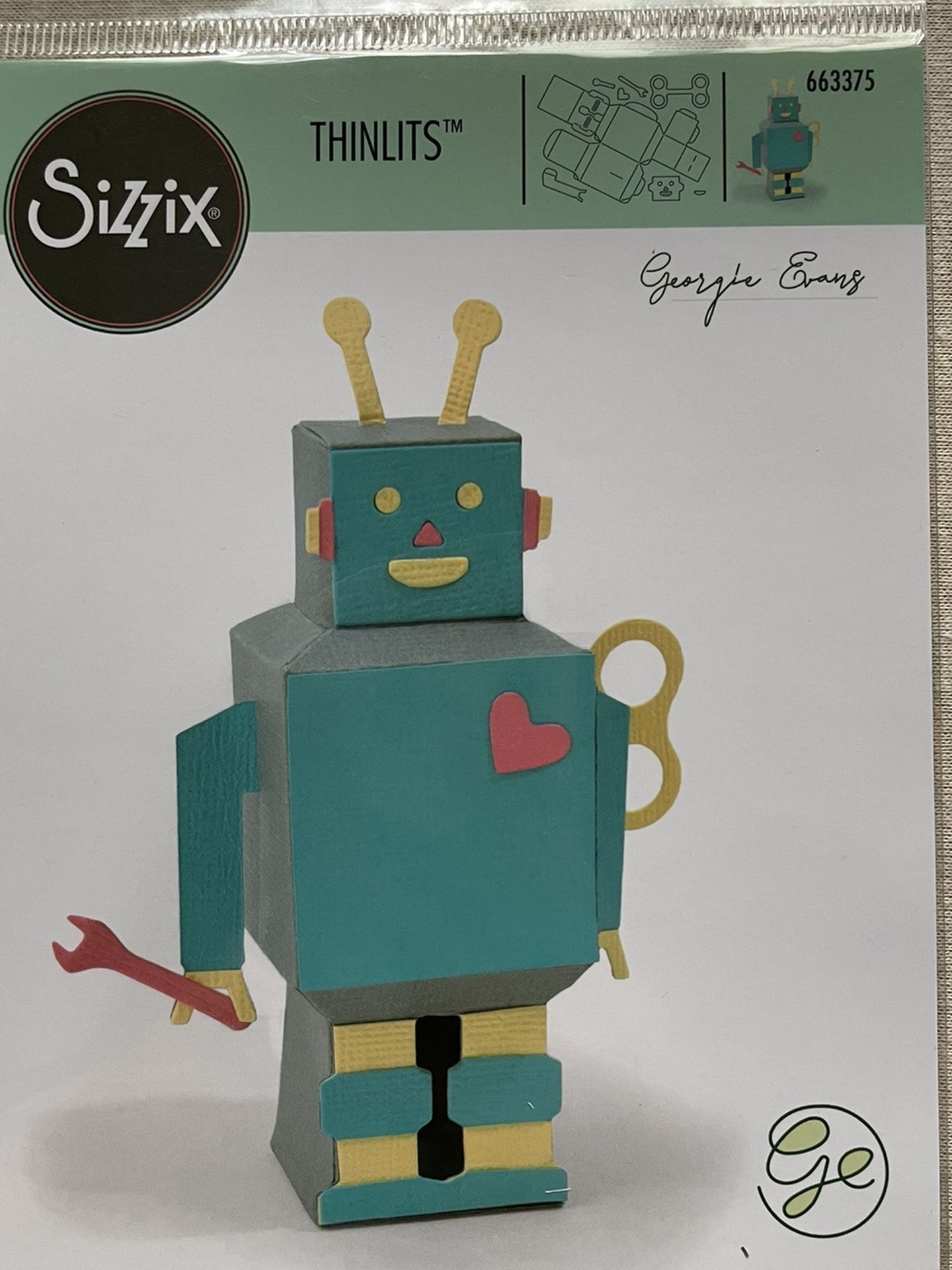 Sizzix Thinlits 3-D Robots 663375