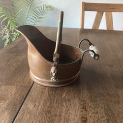 Lions Head Scuttle Bucket Copper