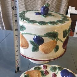 Beautiful Unique Cake Stand,cover and Desert Plate