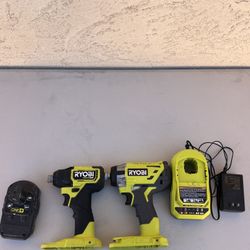 RYOBI 18-Volt ONE+ Cordless  Brushless 1/4  3-Speed Impact Wrench, ONE+ 18V Cordless 1/4 in. Impact, charger and battery