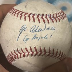 Jo Adell Autographed GAME USED MLB BALL(Angels)