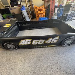 Black Twin Size Race Car Bed
