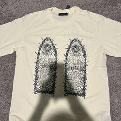 cream amiri shirt (who decides war)