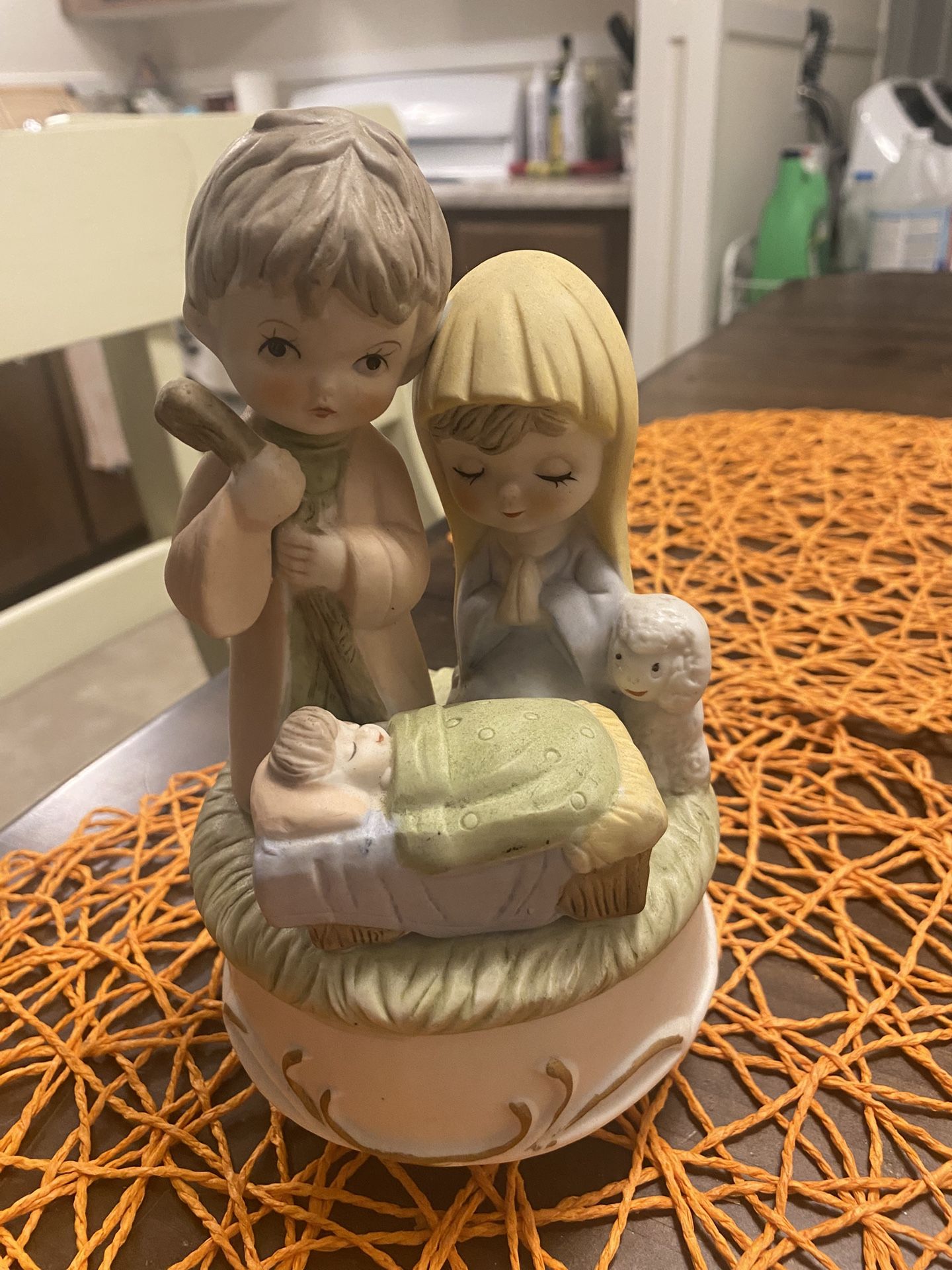 Musical Porcelain Nativity Scene