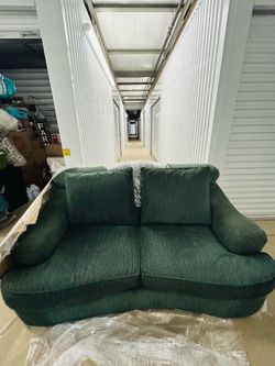 Green Loveseat Sofa – Excellent Condition