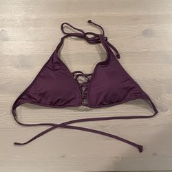 Mossimo Plum Purple Halter Bikini Top, L, NWT