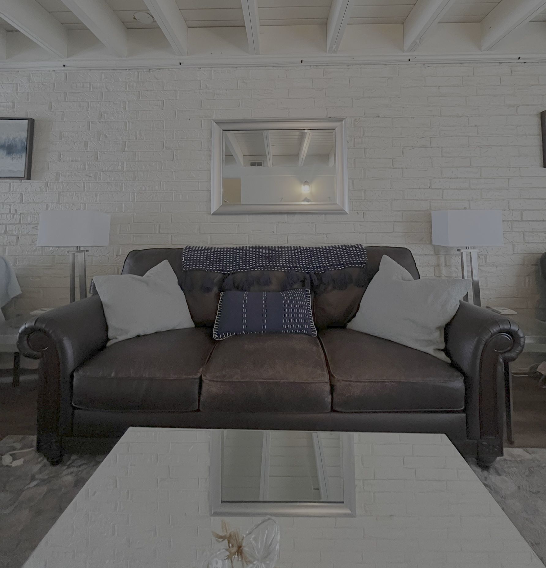 Brown Leather Couch
